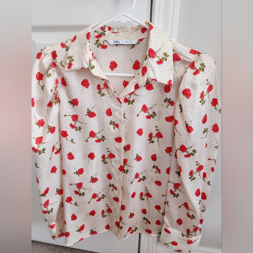 Silk Floral Top